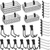 INCLY 30PCS Slatwall Accessories Set, Includes 4 Pack Ventilated Metal