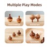 DadCarved Spinning Top Toys | 3 Pcs Handcrafted Wooden Top