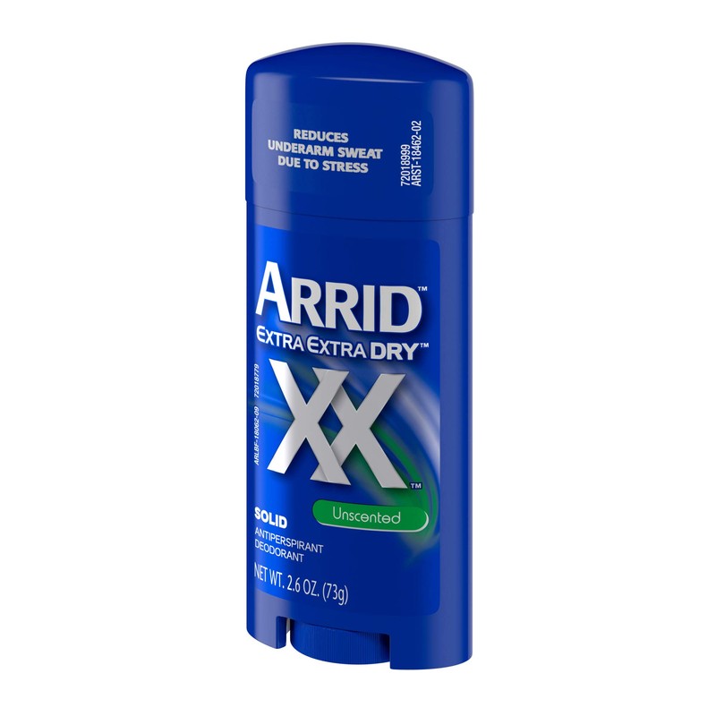 Arrid XX Antiperspirant/Deodorant Solid, Unscented, 2.7-Ounce Sticks (Pack of 6)