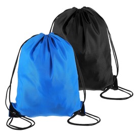 Zhenghebuy Drawstring Bags,2 Pcs Unisex Drawstring Gym Bags,PE Bags,Waterproof Backpack Bags for Sports,School,Gym,Travel and Various Activities