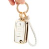luwiscook Car Key Cover with Keychain Lanyard, 3 Buttons Smart