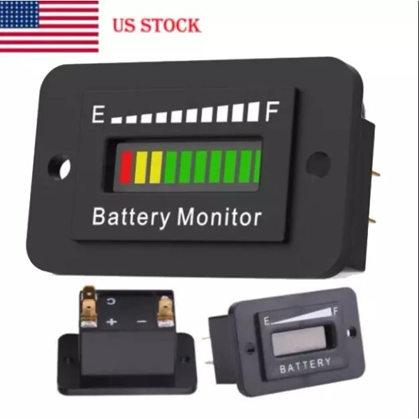 Unbranded BM210 Waterproof LED Battery Gauge for Golf Carts Acid