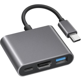 Adaptador USB C a HDMI multipuerto de 100 W de carga rápida, Fubiaofei tipo C HDMI 4K convertidor de salida USB 3.0 Hub, adaptador AV digital USB-C 3