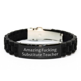 Funny Substitute Teacher Gifts, Amazing Glide lock Clasp Bracelet for Men, Women, Friends, Coworkers, Family - Graduation Unique Gifts from Friends, Coworkers, Family