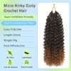 FLWAI Pre Looped Micro Kinky Curly Crochet Hair 8 Packs