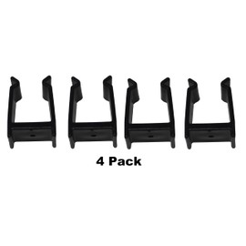 JSP Manufacturing Black Bimini Top Boat Pole Clips 1-1/4 inch for Pontoon Bimini Top Support Poles (4)