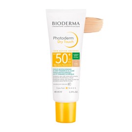 Bioderma, Protector Solar en Gel, Photoderm Dry Touch Tono Claro, FPS50, Control Brillo, Reduce Imperfecciones, 40ML