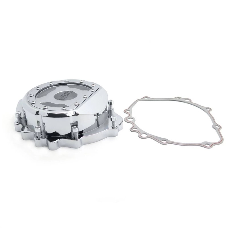 Secret-E Chrome Left Engine Stator Cover See Through For Honda