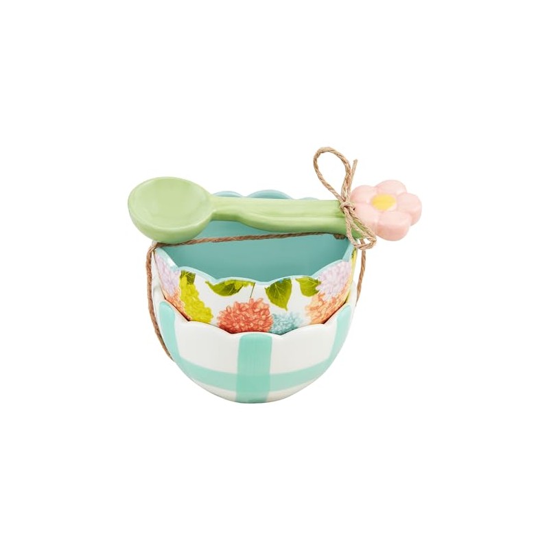 Mud Pie Blue Floral Fruit Tid Bit, bowl 2" x