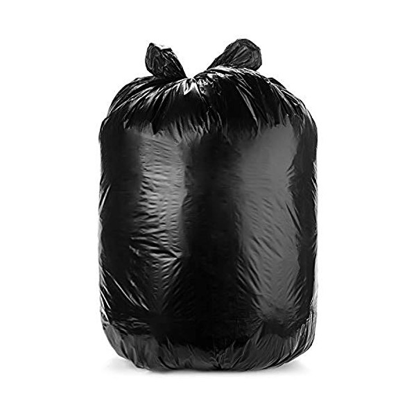 Aluf Plastics CXP Series 12 - 16 Gallon Trash Can Liners (250 Count) - 24" x 33" - Thick 1.25 MIL (eq) Black Trash Bags for Contractors, Outdoor, Industrial, Commercial, Recycling and More