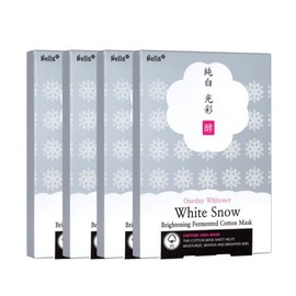 Nella 하얀눈 미백 순면 마스크팩 20매 세트 /화이트닝 수분 탄력 White Snow Brightening Hydrating Mask Pack 20 Pieces Set / Whitening Moisture Elasticity