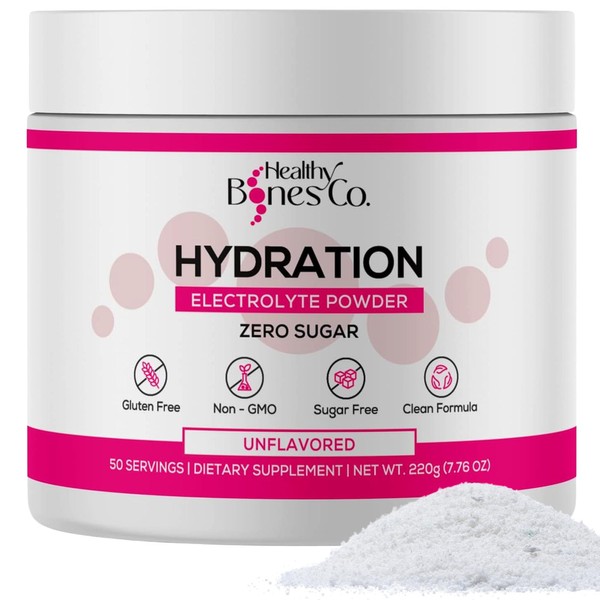 Sugar-Free Electrolyte Powder Drink Mix Fast Hydration (220 gr, Unflavored)