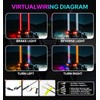 Tavaray 5FT COB Led Whip Lights with Flag, Lighted Antenna
