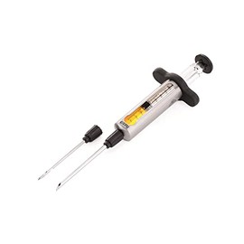 GEFU Marinade Syringe BBQ - Stainless Steel Injector with 2 Needles for Injecting & Pouring Over | 40ml Capacity | For Meat, Roasts & Grilled Dishes
