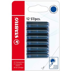 STABILO STABILO Tintenpatrone - Schreibfarbe blau (löschbar) (24 Patronen/Blau)