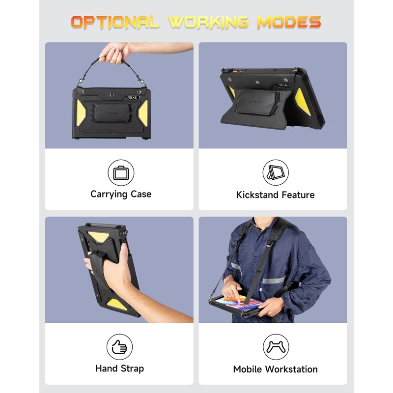 Ulefone Armor Pad 3 Pro Tablet Carry Case, 4-in-1 Multi-Purpose,