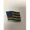 Rhinestone American Flag Broach