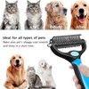 Pet grooming rake - double-sided, designed specifically for cats, dogs,