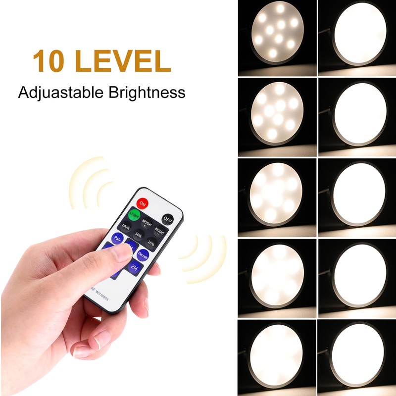 AIBOO Dimmable LED Under Cabinet Lights 3 Lamps Kit with