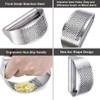 GuDoQi Garlic Press Rocker, Stainless Steel Garlic Mincer Garlic Crusher,