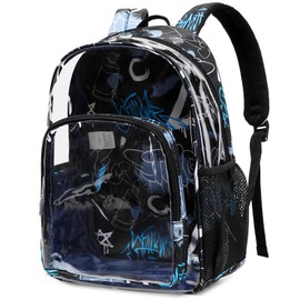 Meisohua Clear Backpacks for School Heavy Duty Transparent See Through Clear Backpack Stadium Approved Clear Bookbag for Boys College School Clear Backpack for Concert Work Sport Travel