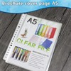 100 Pcs A5 Punched Pockets A5 Plastic Sleeves 160 Micron