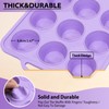 Vnray 2 Pack Silicone Muffin Pan 12 and 24 Cup