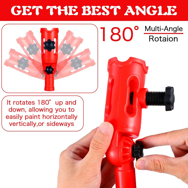 TIESOME Multi-Angle Paint Brush Extender for High Ceiling, Extension Pole
