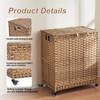Laundry Hamper with Wheels&Lid, 50.2 Gallons(190L) Rolling Laundry Basket with