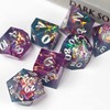 Cusdie Sharp Edges DND Dice, 7 PCs D&D Dice, Handcrafted