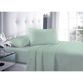 Dazzle Collection® Full Fitted Sheet Bed Sheets 100% Polycotton Machine Washable Fitted Sheet (Single, Duck Egg)