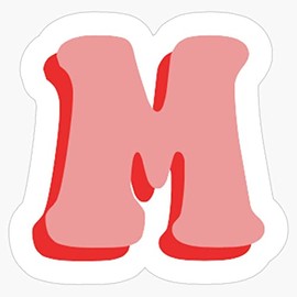 Letter M Bumper Sticker Vinyl Decal 5"