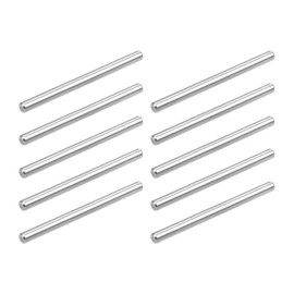 sourcing map 10Pcs 3mm x 40mm Dowel Pin 304 Stainless Steel Pegs Support Shelves Silver Tone