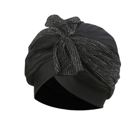 Women's Swim Cap Breathable Nylon Bowknot Bath Turban Swimming Hat for Long/Short Hair Non-Waterproof Pool Beach Cap