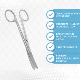 A2Z-MY02 Mayo Dissecting Scissors 5.5" (14cm), Curved, Stainless Steel