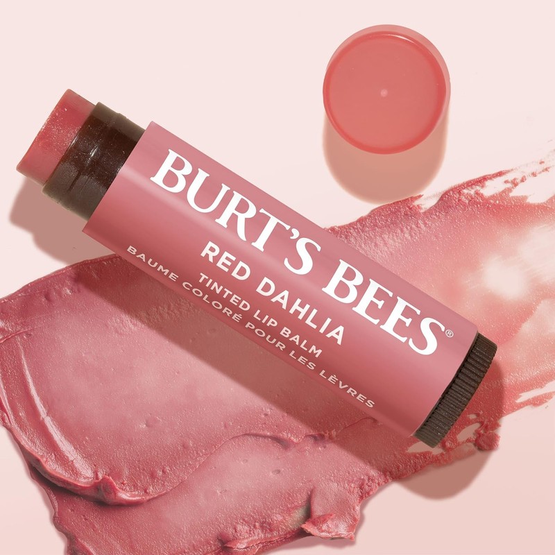 Bálsamo labial tintado natural Burt's Bees, rojo (Red dahlia), 2