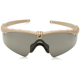 Oakley SI Men's OO9146 SI Ballistic M Frame 3.0 Rectangular Sunglasses, Dark Bone/Grey, 32 mm