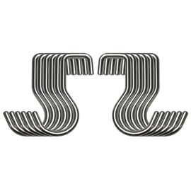 YIIYIIN 12 Pack Stainless Steel Hanging Hooks-Magnetic Knife Holder for Wall Hook-Pot Rack Hook-Hooks for Hanging Kitchen Utensils,Household Tools in Kitchen,Bedroom,Bathroom,Garden,Office