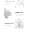 CAULO 12 Inch Rechargeable Fan,AC DC Solar Fan Left and