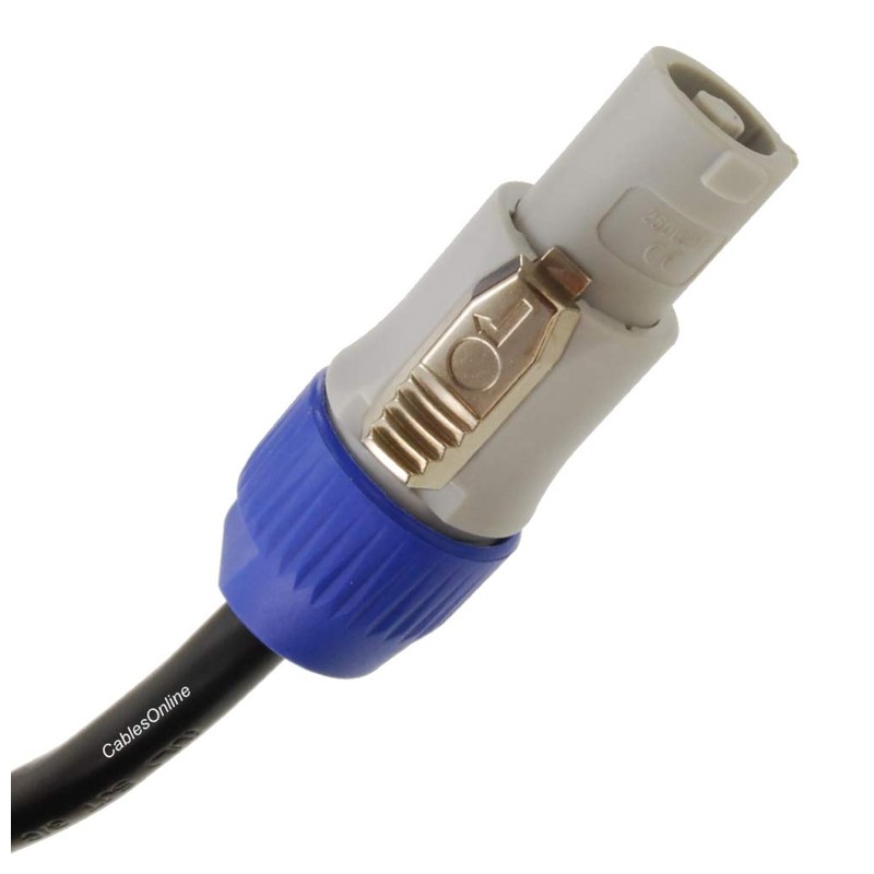CablesOnline, 10ft. 16AWG Stage Lighting Fixture PowerCon-Compatible Power-Through Jumper Cable,