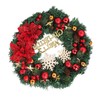Christmas Wreath Snow Pine Cone Xmas Ball Wreath for Indoor