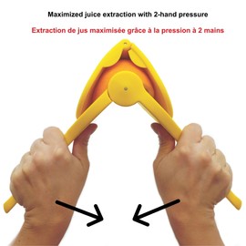 Starfrit Flat Juicer - Maximized Citrus Extraction with 2-Hand Pressure - Built-In Pip Catcher - Folds Flat for Easy Storage