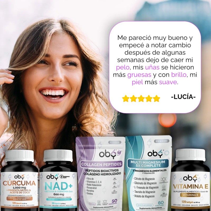 Peptidos Colageno Hidrolizado Polvo Biotina Vitaminas Oby