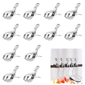 HOPEYMY26 Pack of 12 pool clips, tarpaulin clips for pool cover, metal clamping clamps, clamping device with strong clamping force for above-ground pools, tumble dryers, etc. (basic colours)