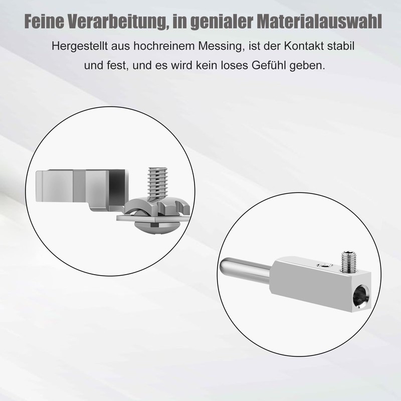 P078ER 1 Pair HiFi Schuko Plug AC 16A 250V Rhodium-Plated