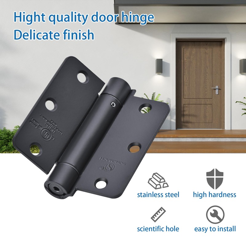 SORGMACH Self Closing Hinge 3 ½"x 3 ½" Satin Nickel