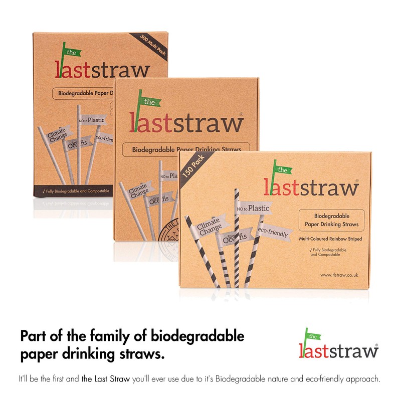 the Last Straw - 100% Biodegradable Paper Drinking Straws (100