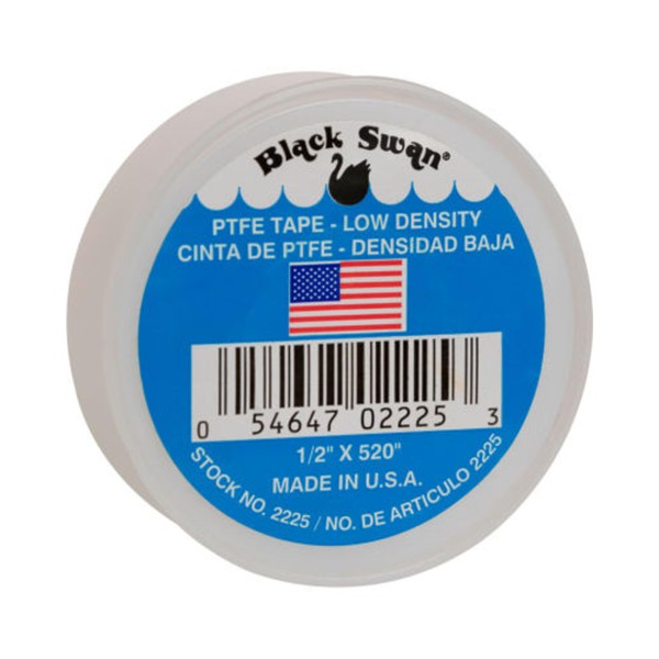 Black Swan Low Density PTFE Tape 1/2" X 520"(USA)