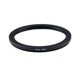 67mm Lens to 58mm Camera Lens Adapter 67mm to 58mm Step Down Ring Adapter Ring for All Brands of UV ND CPL, with Premium Lens Wiping Cloth 2 Pack (67mm-58mm)