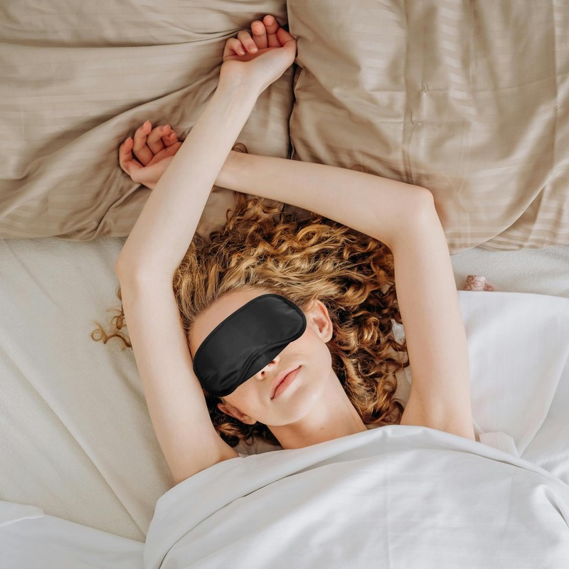 SimautHawk 4 Pcs Black Eye Mask, Blindfold,Eye Masks for Sleep,